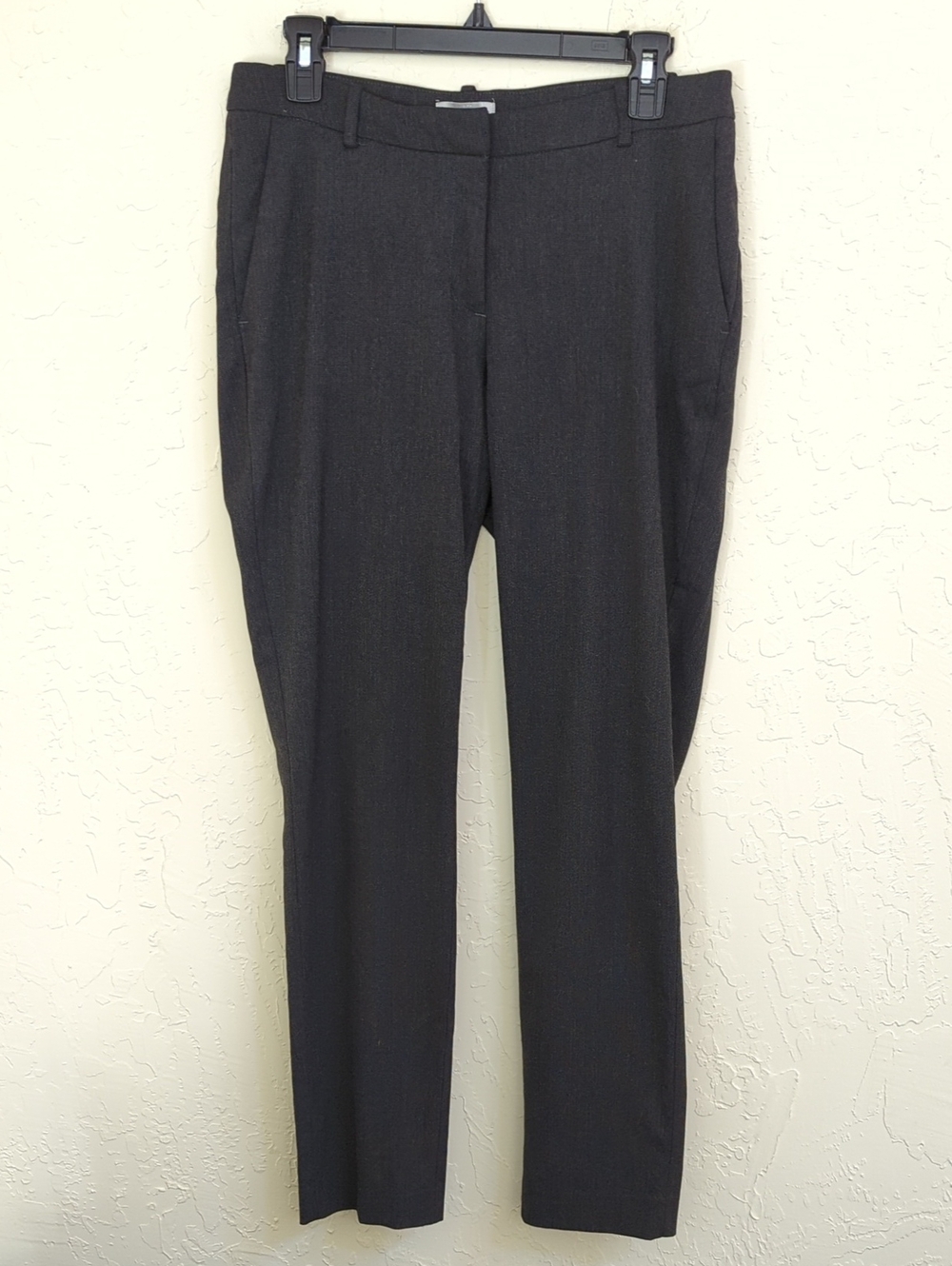 H&M Charcoal Micro Herringbone Tapered Dress Pants Size 8